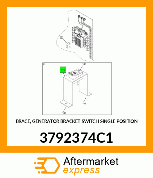 BRACE, GENERATOR BRACKET SWITCH SINGLE POSITION 3792374C1