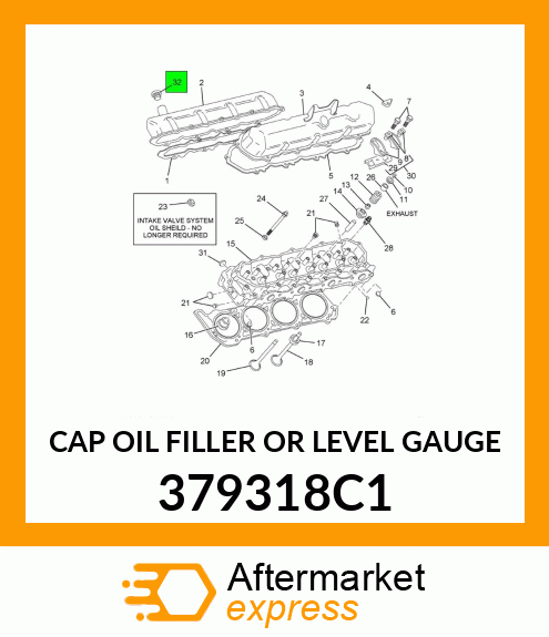 CAP OIL FILLER OR LEVEL GAUGE 379318C1