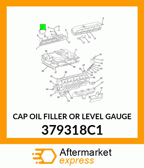 CAP OIL FILLER OR LEVEL GAUGE 379318C1