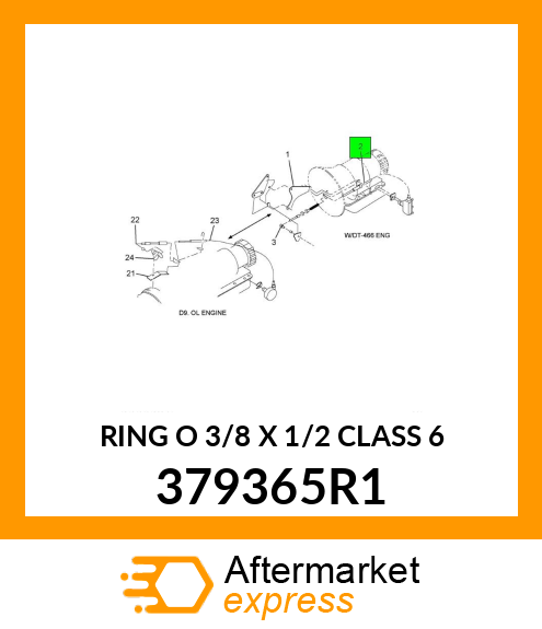 RING O 3/8 X 1/2 CLASS 6 379365R1