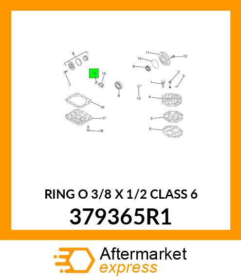 RING O 3/8 X 1/2 CLASS 6 379365R1