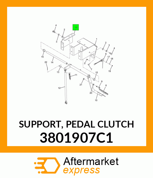 SUPPORT, PEDAL CLUTCH 3801907C1