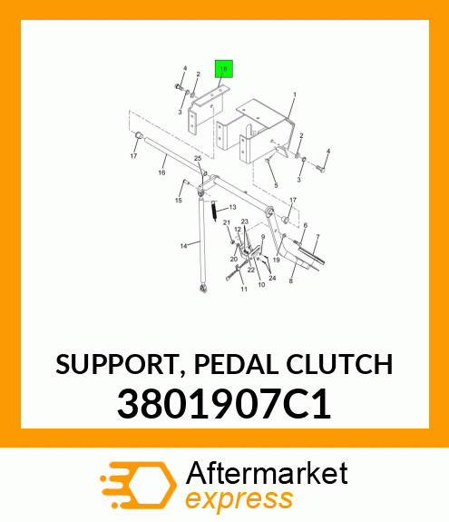 SUPPORT, PEDAL CLUTCH 3801907C1