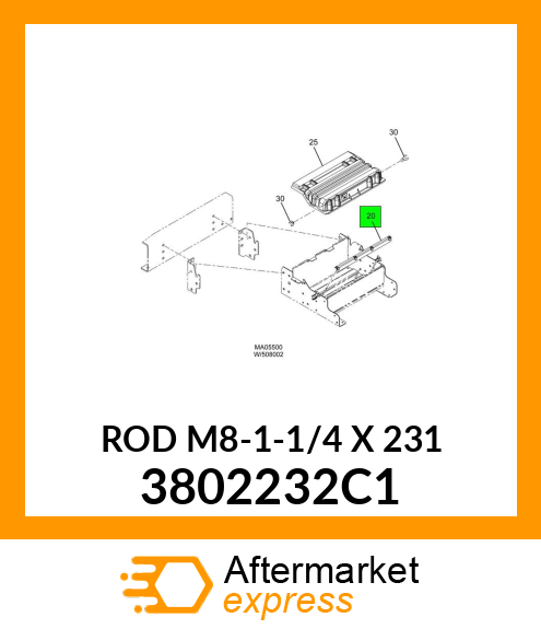 ROD M8-1-1/4" X 231 3802232C1