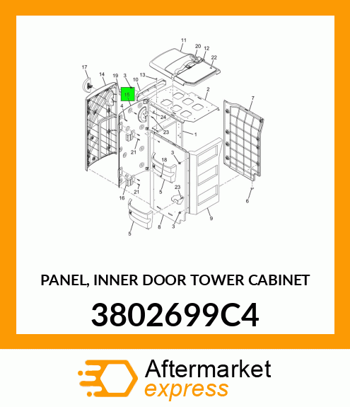 PANEL, INNER DOOR TOWER CABINET 3802699C4
