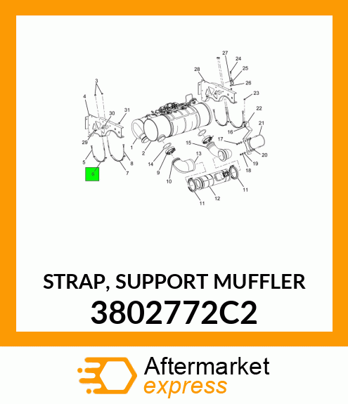 STRAP, SUPPORT MUFFLER 3802772C2