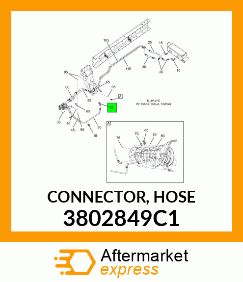 CONNECTOR, HOSE 3802849C1