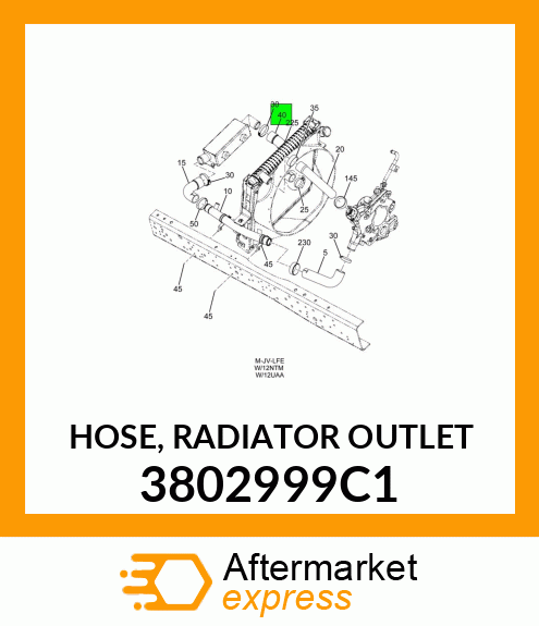 HOSE, RADIATOR OUTLET 3802999C1