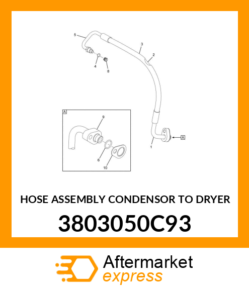 HOSE ASSEMBLY CONDENSOR TO DRYER 3803050C93