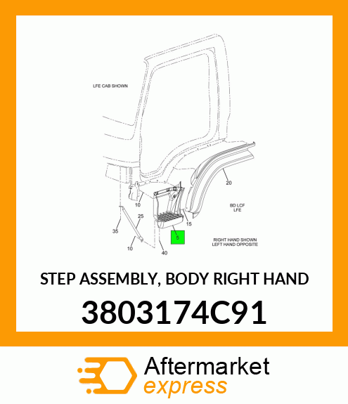 STEP ASSEMBLY, BODY RIGHT HAND 3803174C91