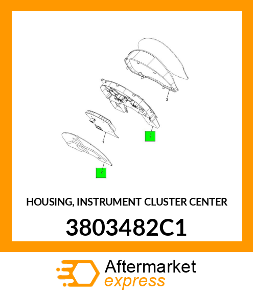 HOUSING, INSTRUMENT CLUSTER CENTER 3803482C1