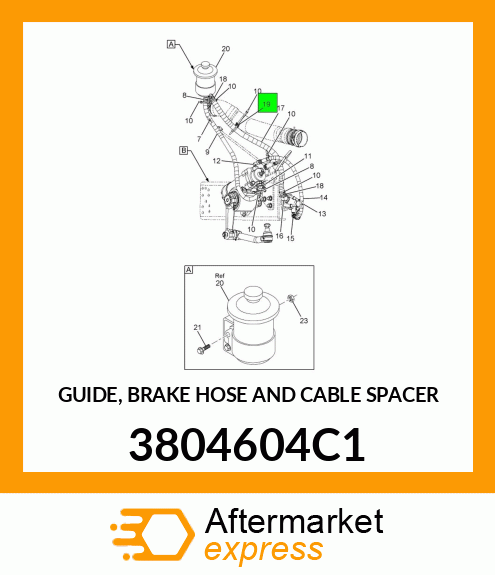 GUIDE, BRAKE HOSE AND CABLE SPACER 3804604C1