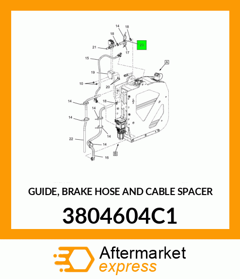 GUIDE, BRAKE HOSE AND CABLE SPACER 3804604C1