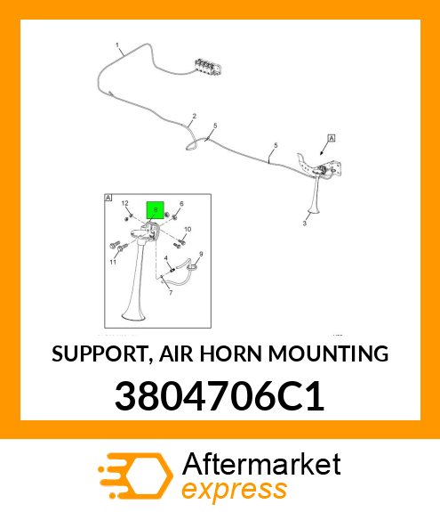 SUPPORT, AIR HORN MOUNTING 3804706C1