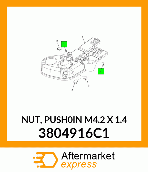 NUT, PUSH0IN M4.2 X 1.4 3804916C1