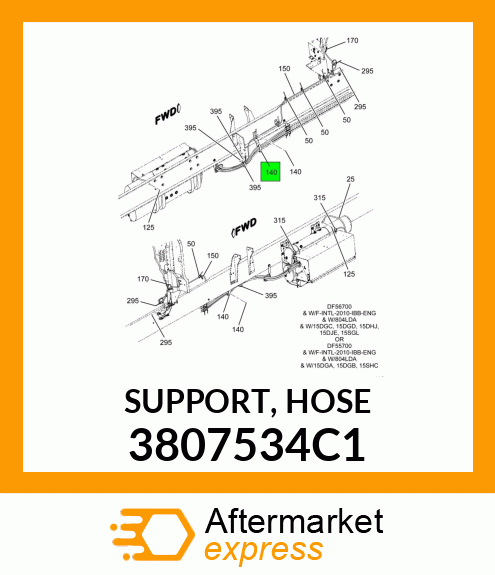 SUPPORT, HOSE 3807534C1