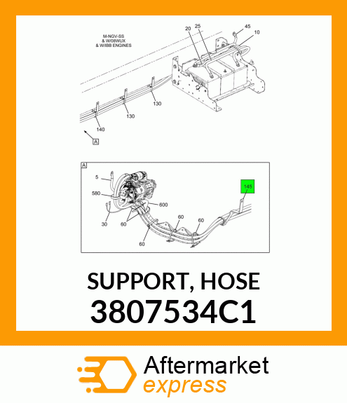 SUPPORT, HOSE 3807534C1