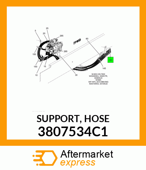 SUPPORT, HOSE 3807534C1