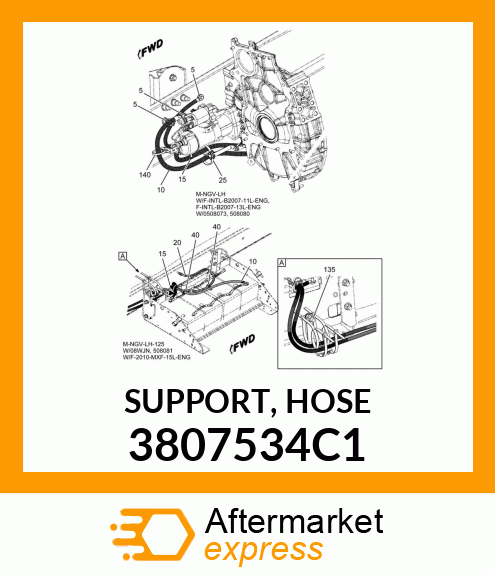 SUPPORT, HOSE 3807534C1