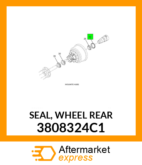 SEAL, WHEEL REAR 3808324C1