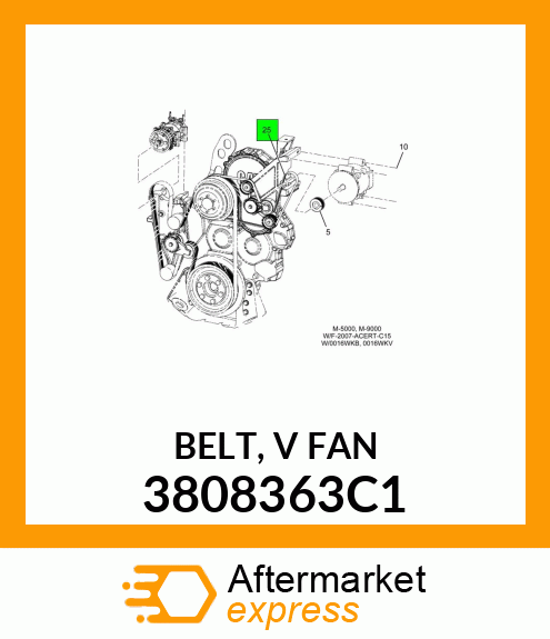 BELT, V FAN 3808363C1