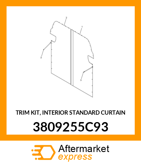 TRIM KIT, INTERIOR STANDARD CURTAIN 3809255C93