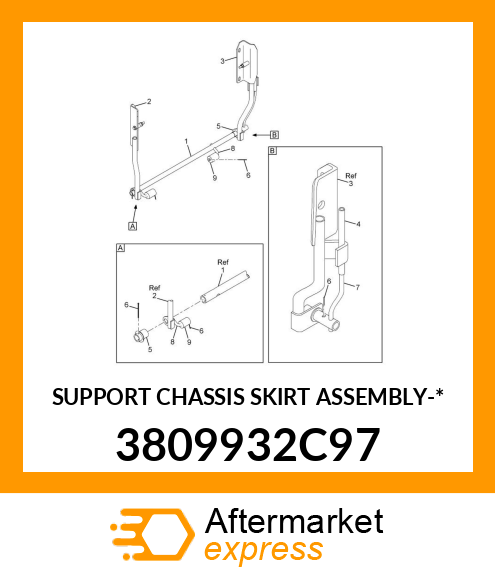 SUPPORT CHASSIS SKIRT ASSEMBLY-* 3809932C97