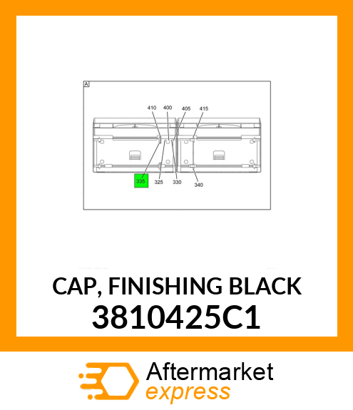 CAP, FINISHING BLACK 3810425C1