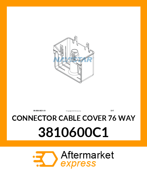 CONNECTOR CABLE COVER 76 WAY 3810600C1