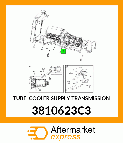 TUBE, COOLER SUPPLY TRANSMISSION 3810623C3