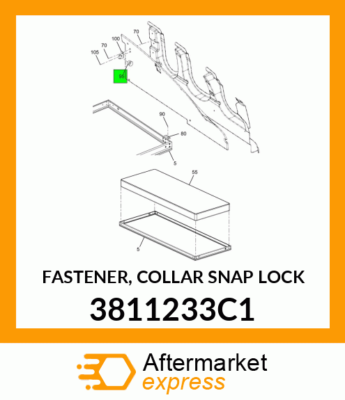 FASTENER, COLLAR SNAP LOCK 3811233C1