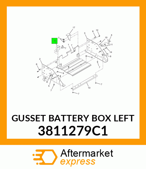 GUSSET BATTERY BOX LEFT 3811279C1