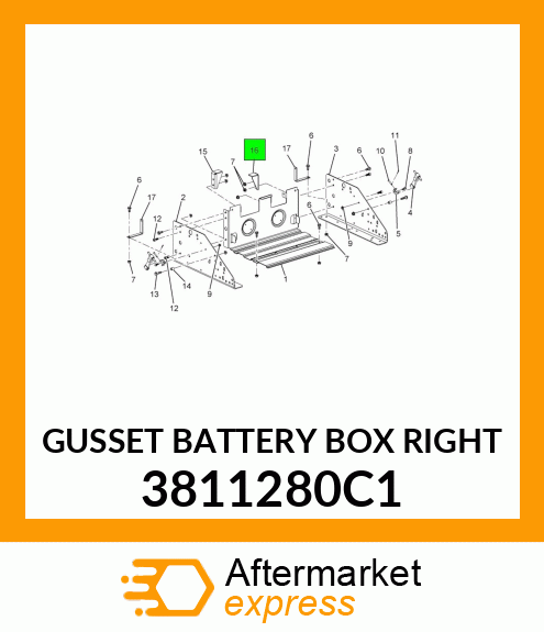 GUSSET BATTERY BOX RIGHT 3811280C1