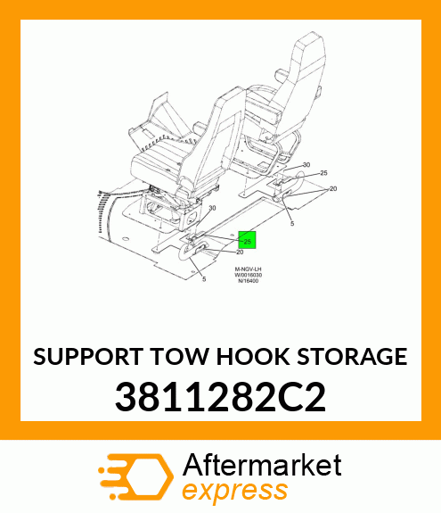 SUPPORT TOW HOOK STORAGE 3811282C2