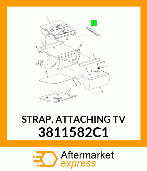 STRAP, ATTACHING TV 3811582C1