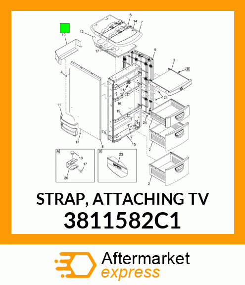 STRAP, ATTACHING TV 3811582C1