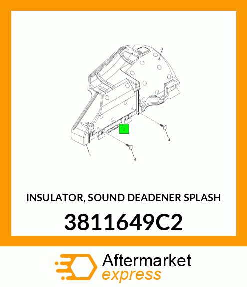 INSULATOR, SOUND DEADENER SPLASH 3811649C2