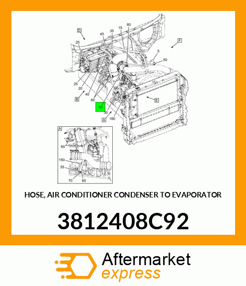 HOSE, AIR CONDITIONER CONDENSER TO EVAPORATOR 3812408C92