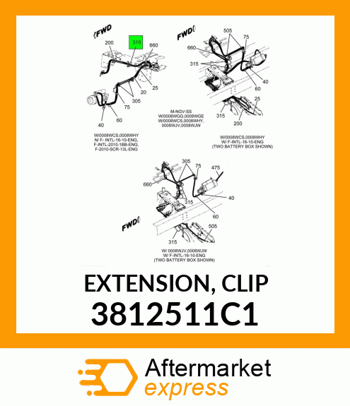 EXTENSION, CLIP 3812511C1