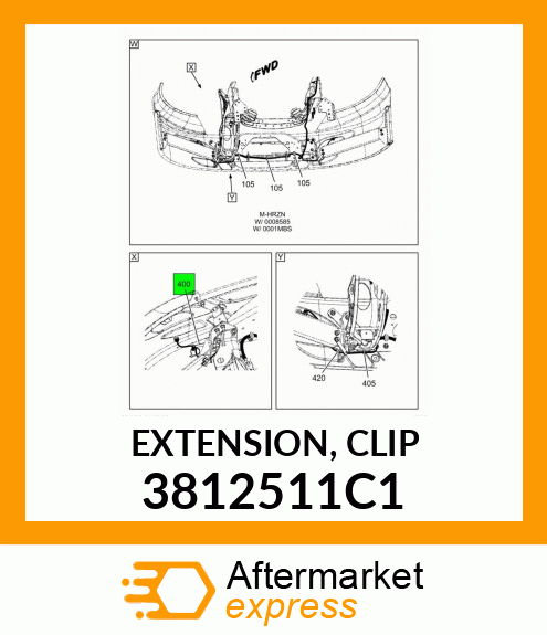 EXTENSION, CLIP 3812511C1