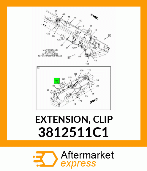 EXTENSION, CLIP 3812511C1