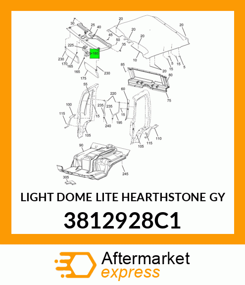 LIGHT DOME LITE HEARTHSTONE GY 3812928C1