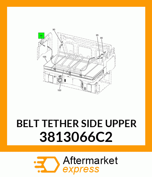 BELT TETHER SIDE UPPER 3813066C2