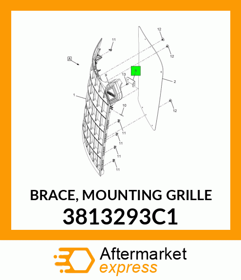BRACE, MOUNTING GRILLE 3813293C1
