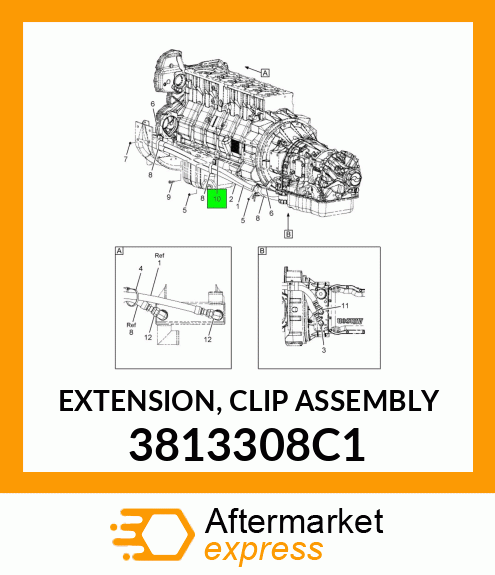 EXTENSION, CLIP ASSEMBLY 3813308C1