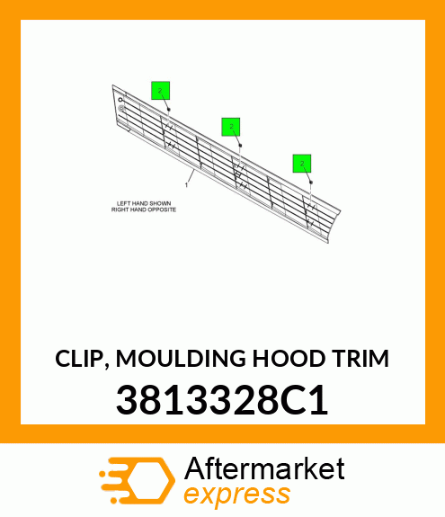 CLIP, MOULDING HOOD TRIM 3813328C1