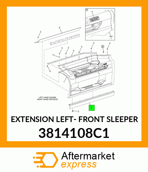 EXTENSION LEFT- FRONT SLEEPER 3814108C1