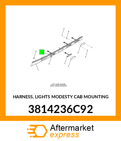 HARNESS, LIGHTS MODESTY CAB MOUNTING 3814236C92