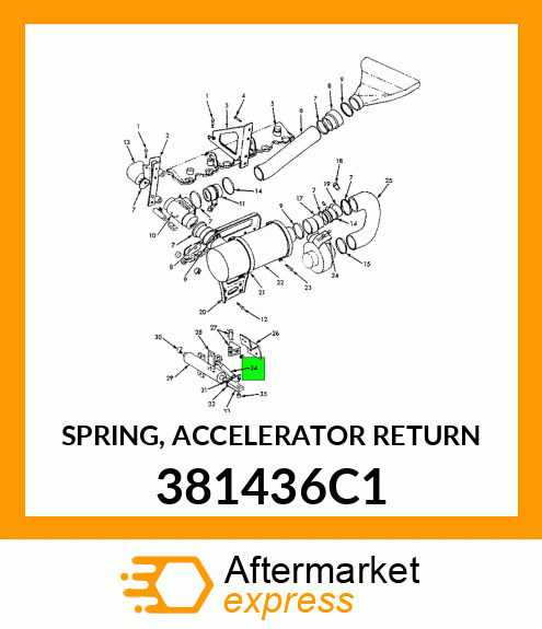 SPRING, ACCELERATOR RETURN 381436C1