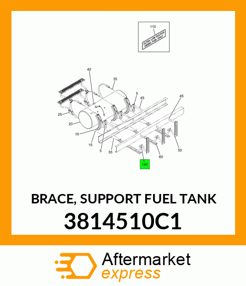 BRACE, SUPPORT FUEL TANK 3814510C1